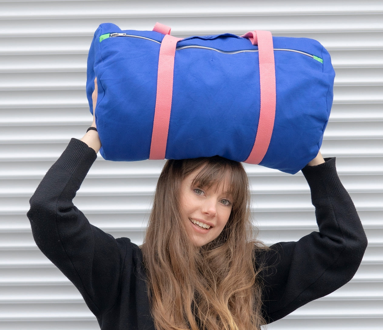 Sac bleu de travail stylé en toile