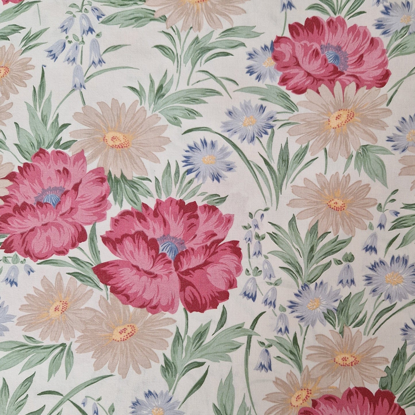 Grand Sac Bowling Bleu & Rose, doublure à grandes fleurs - Blue Fabrik