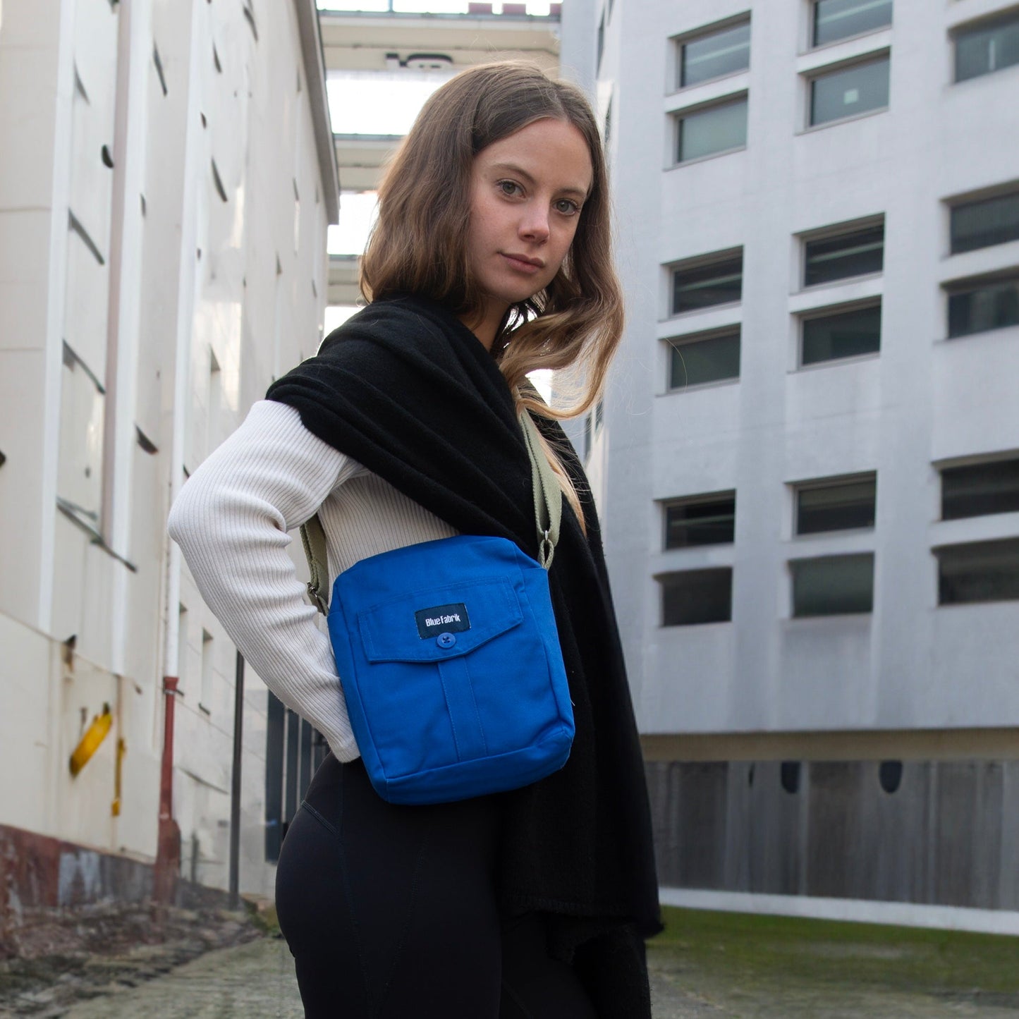 Sacoche BL - OGE - 105 - Anses Olive - Blue Fabrik