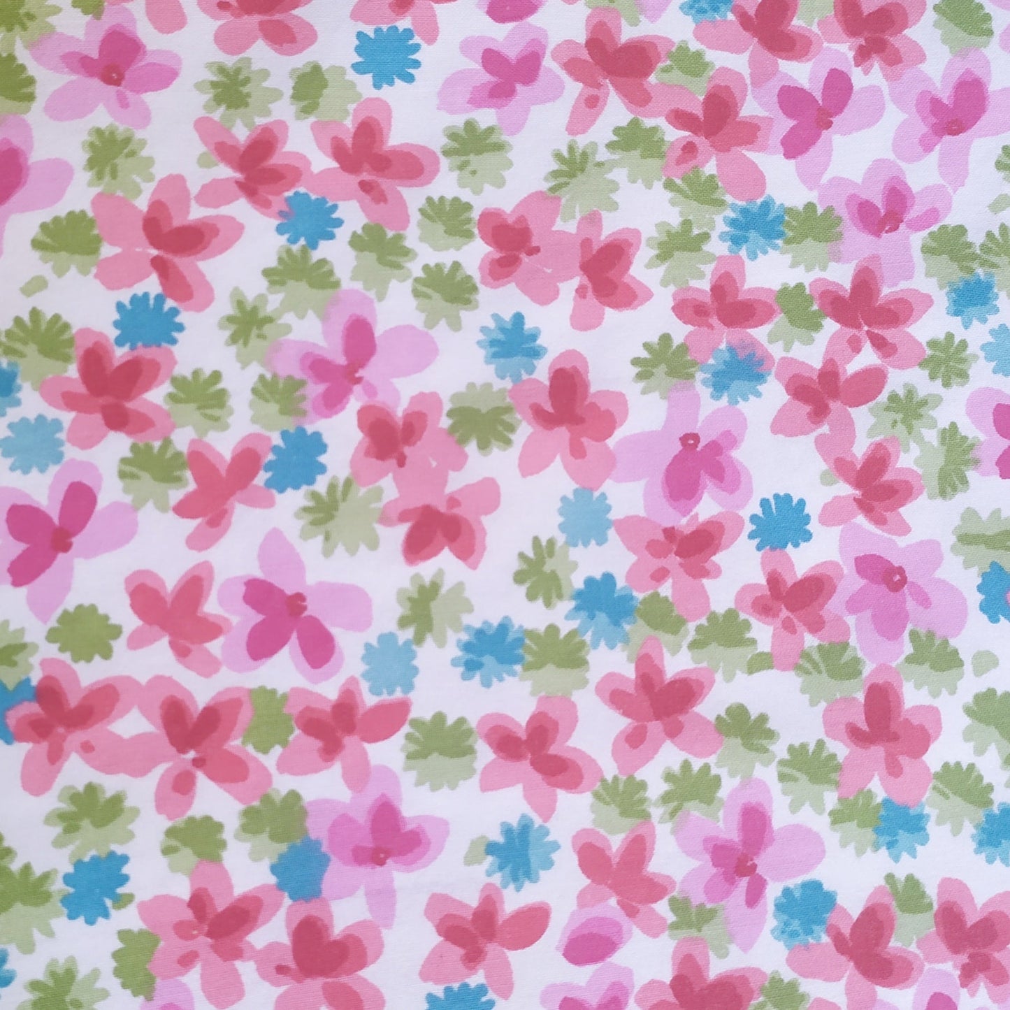 Grand sac Cabas Bleu & Marine, doublure fleurie rose - Blue Fabrik