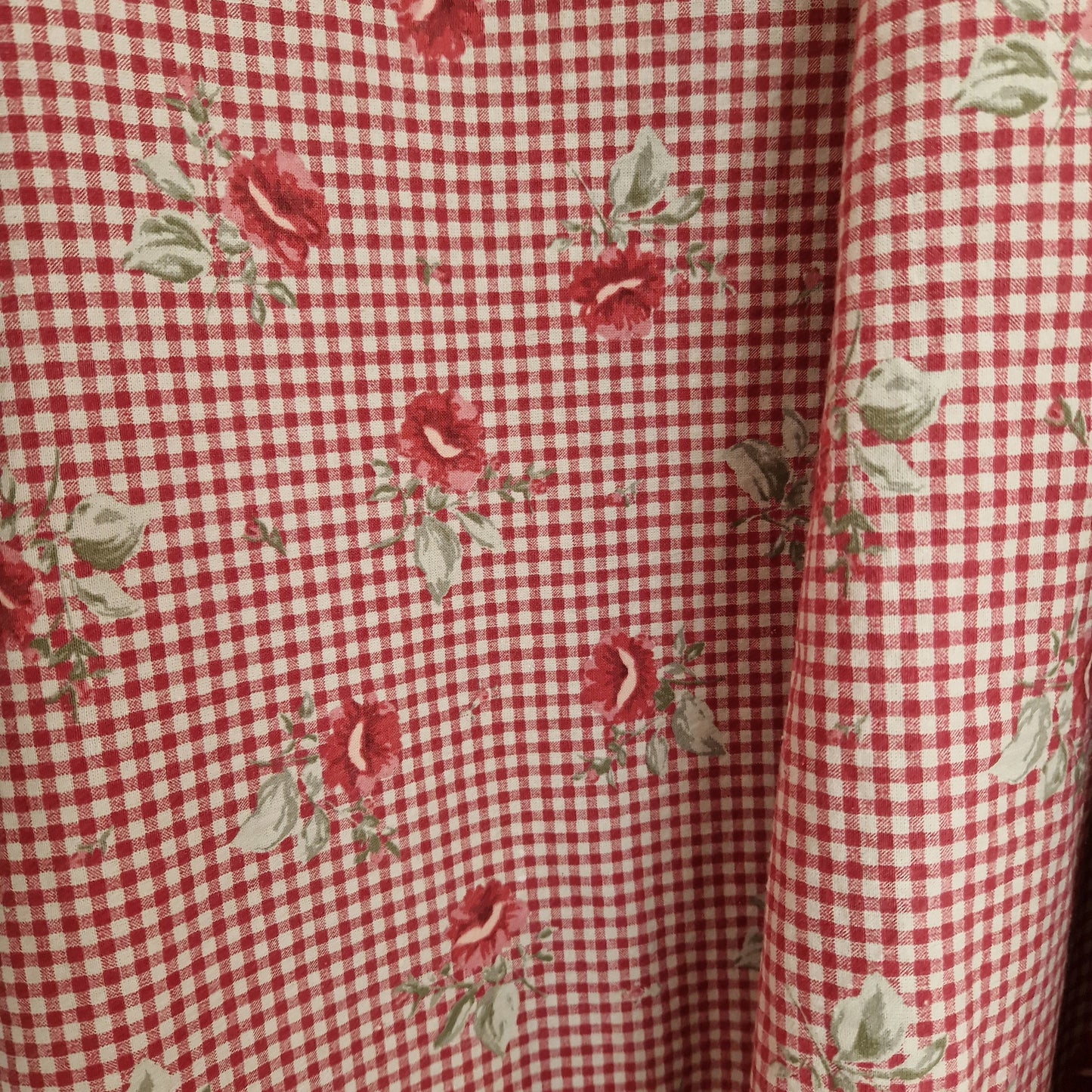 Sac Bowling Medium Bleu & Bordeaux, doublure à carreaux et fleurs bordeaux - Blue Fabrik