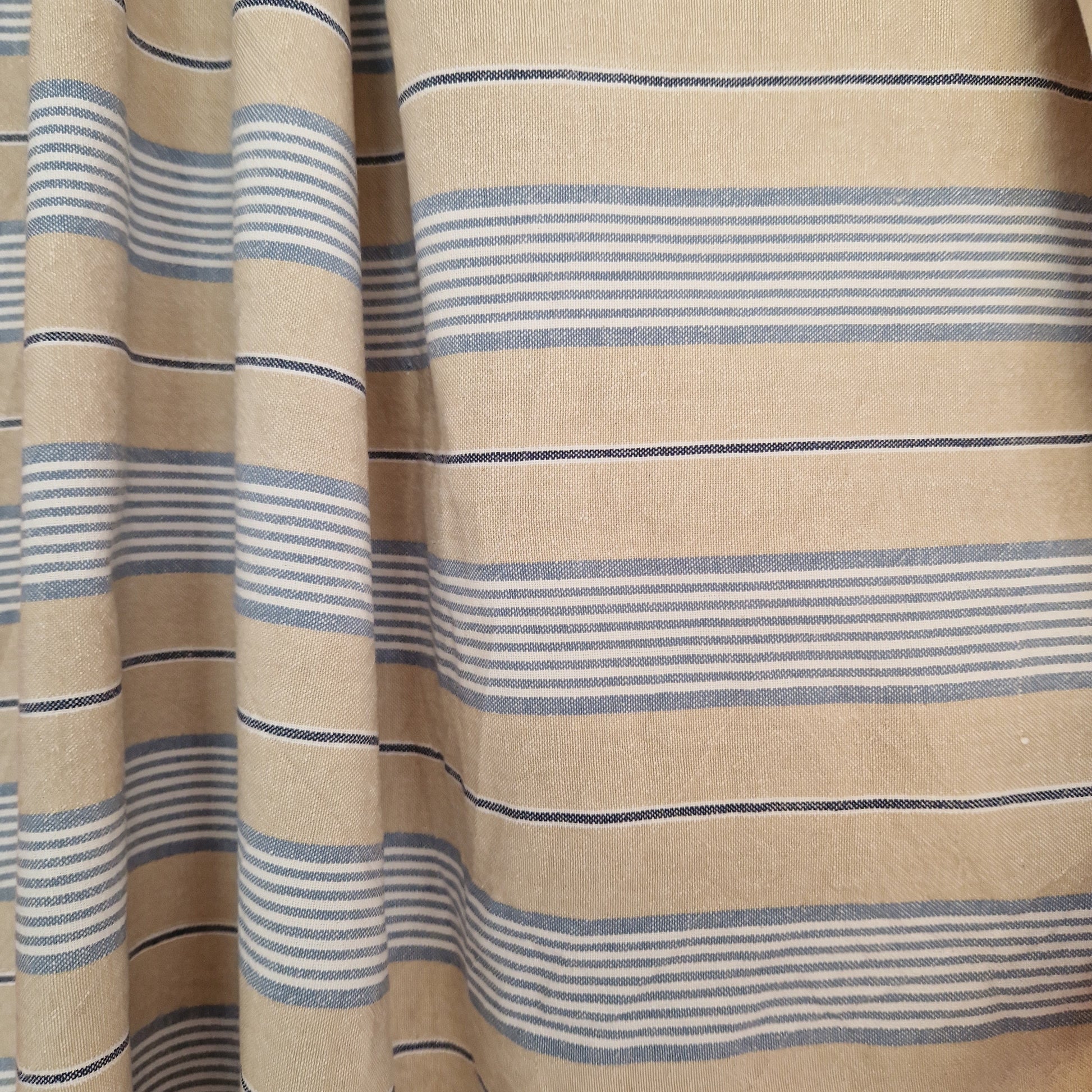 Sac Cabas Bleu & Ecru, doublure à rayures - Blue Fabrik