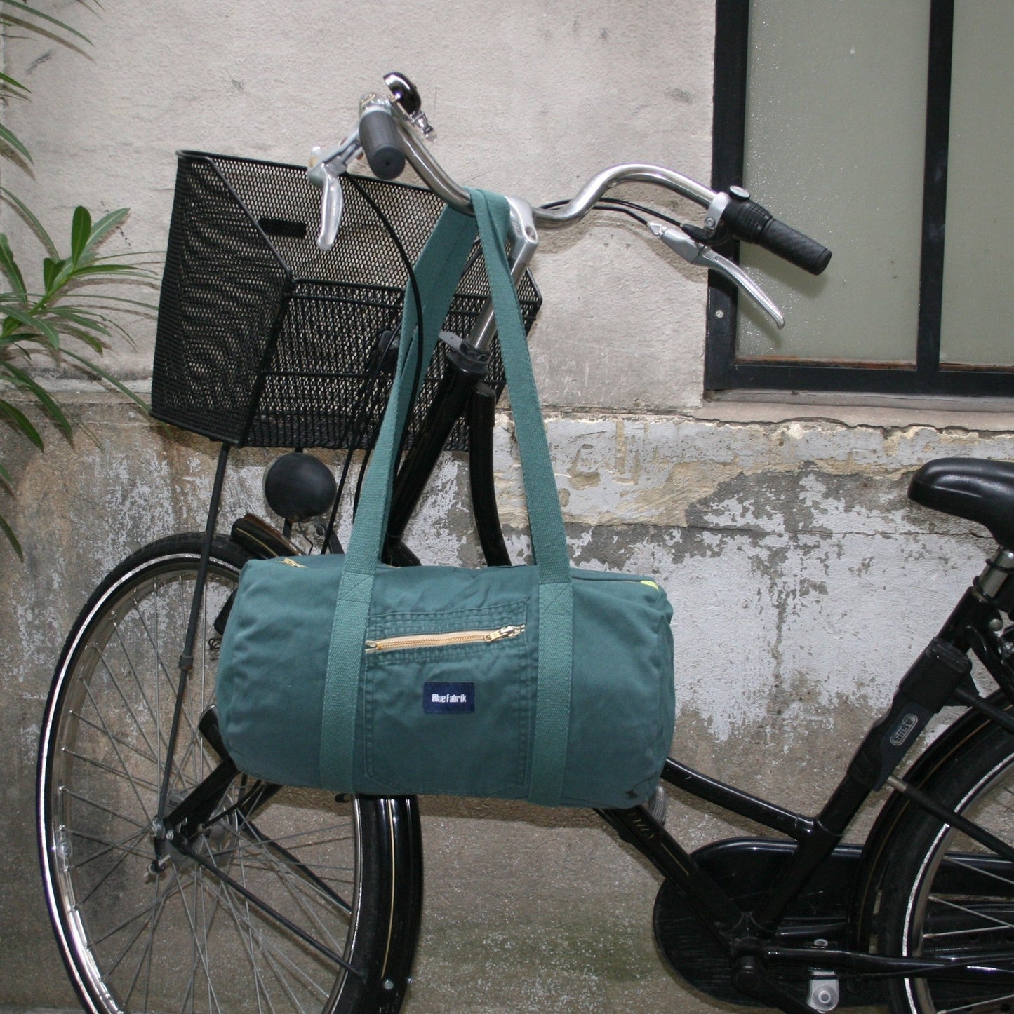 Sac Bowling Medium Vert & Vert Sapin, doublure Vert anis - Blue Fabrik