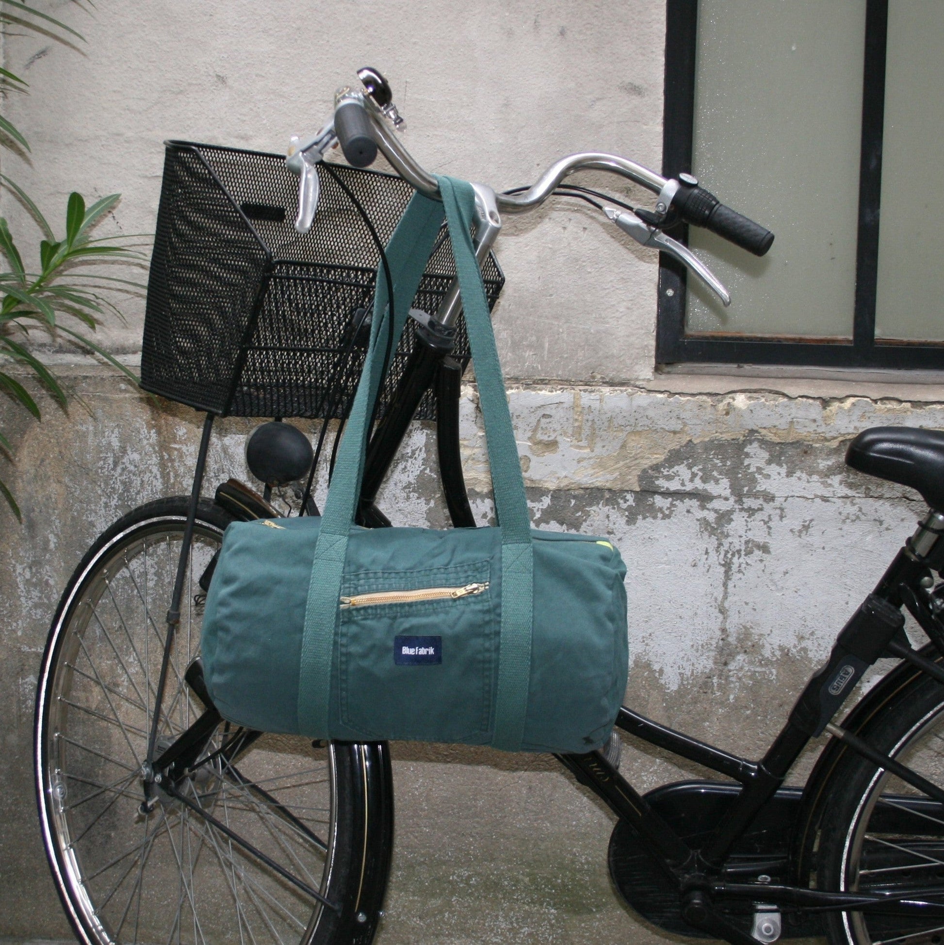Sac Bowling Medium Vert & Vert Sapin, doublure Vert anis - Blue Fabrik